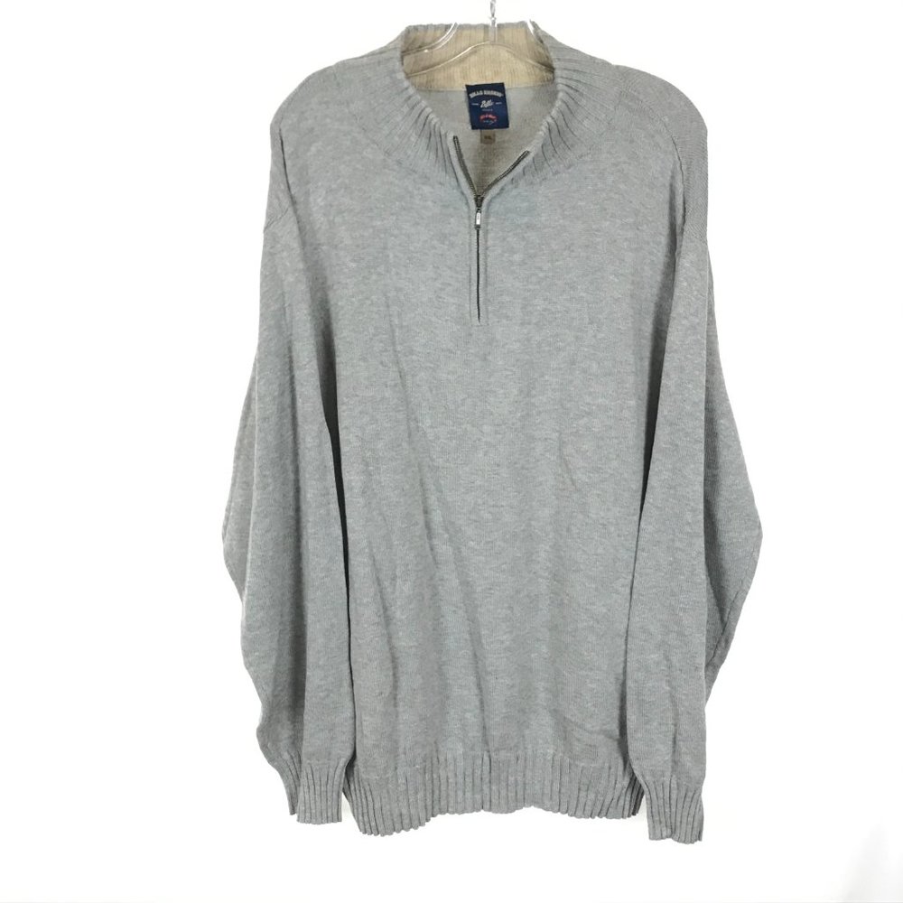 NWOT 2XL Bills Khakis Gray Quarter Zip Sweater